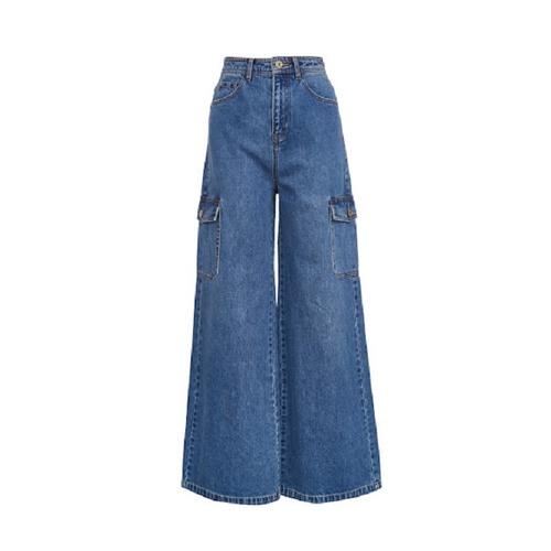 Quần Bò Nữ, Quần Jeans Nũ ỐNg Rộng Cạp CAo Túi Hộp Cho Nữ Đẹp Store 257