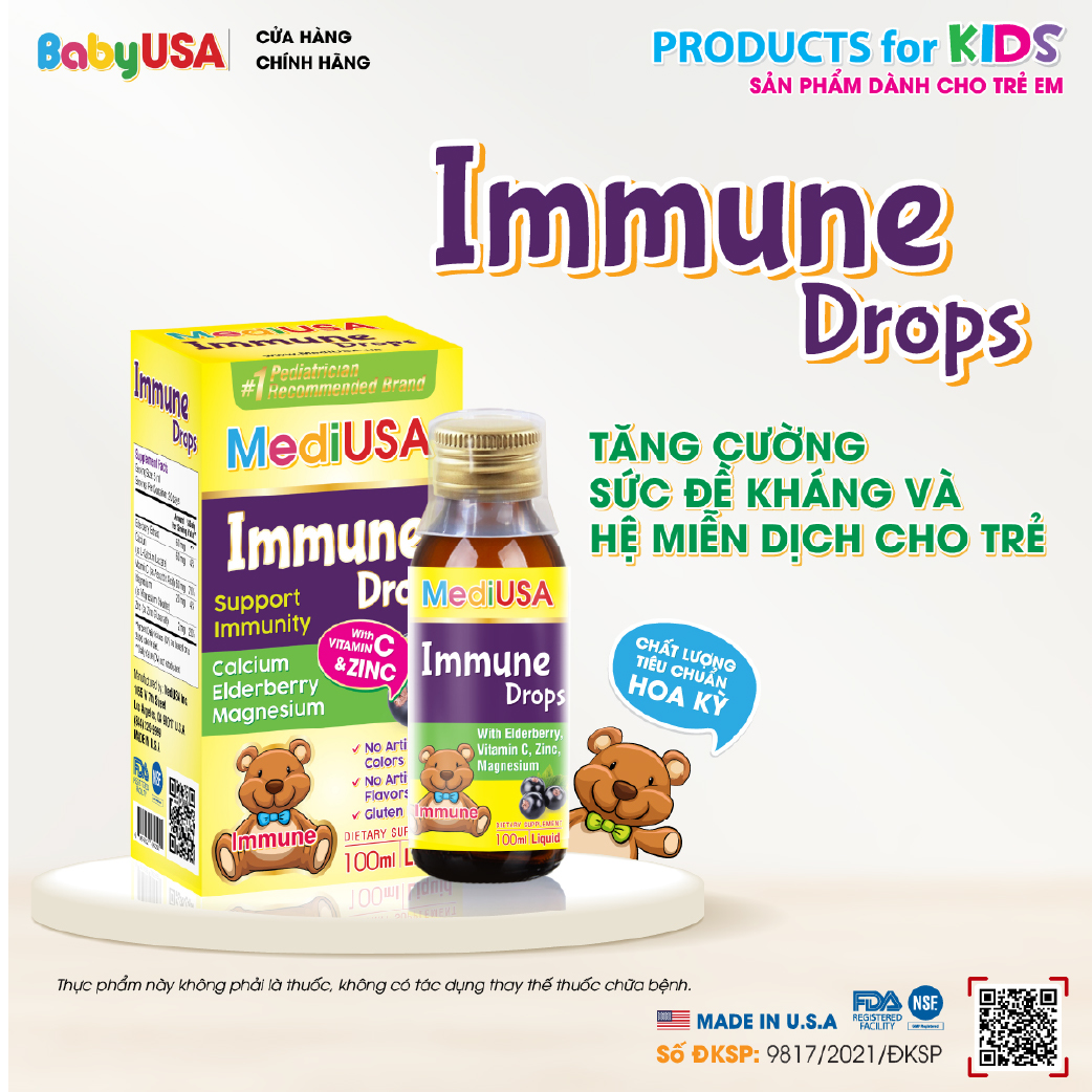 MediUSA Immune Drops - Thực Phẩm Chức Năng