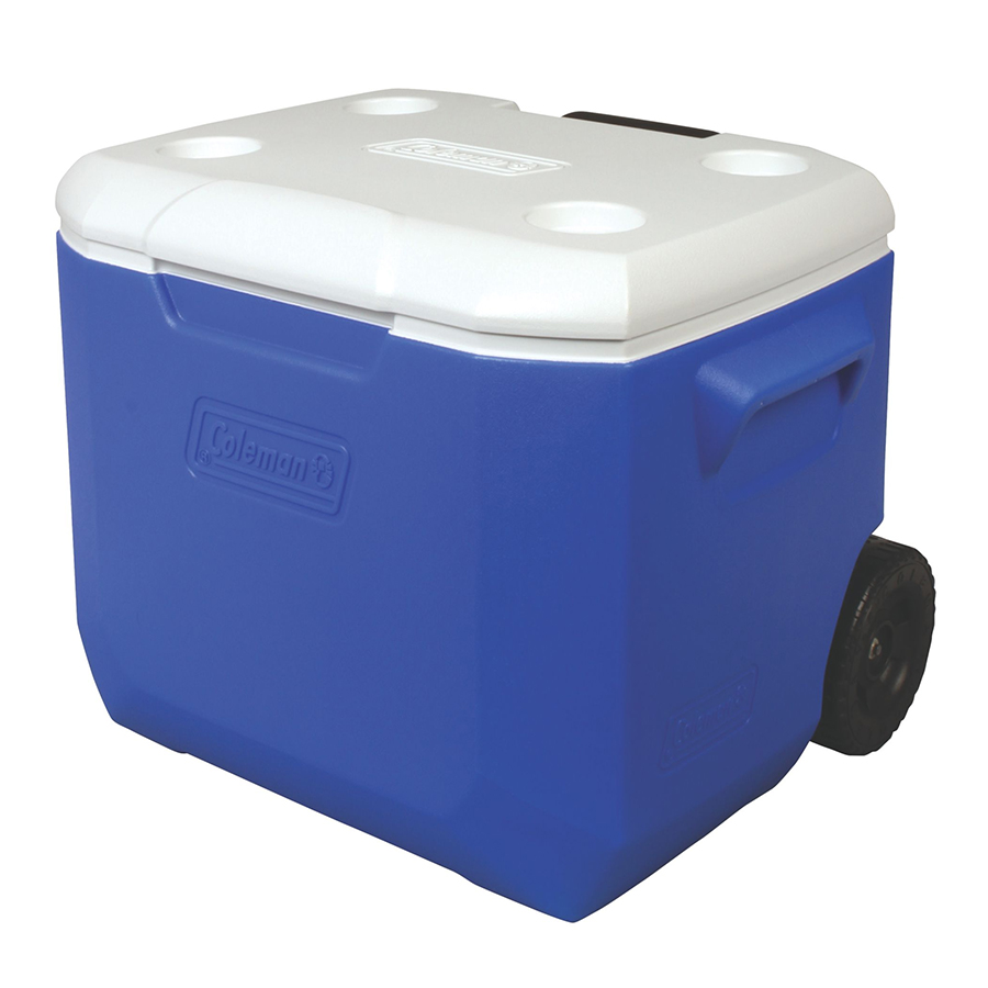 Thùng Giữ Nhiệt Coleman tay kéo 3000001838 - 57L - Xanh 60 QT Wheeled Cooler (Blue)