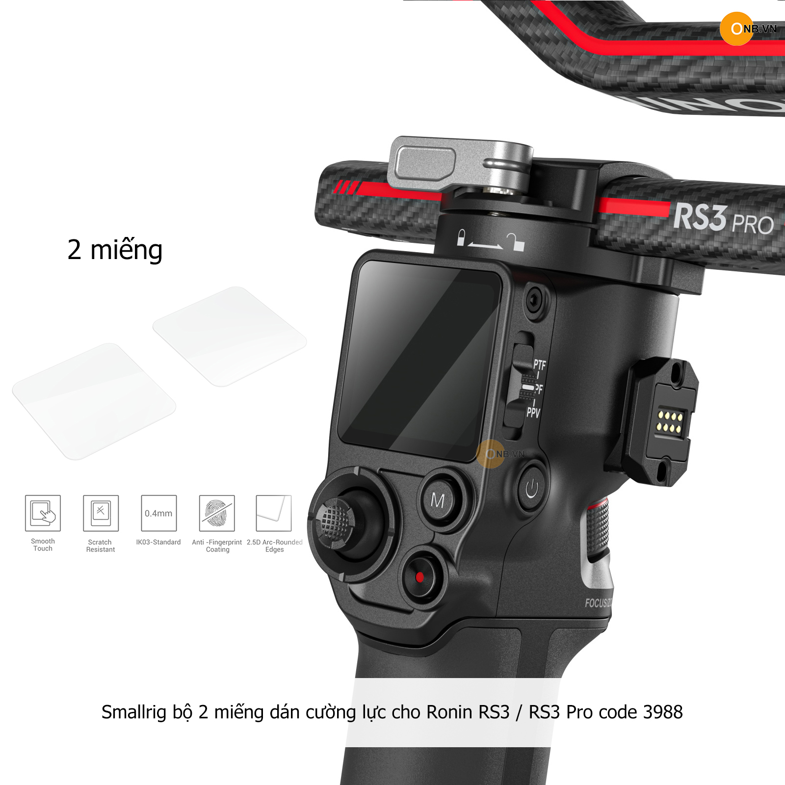 SmallRig Screen Protector for DJI RS 3 / RS 3 Pro Stabilizer (2pcs) 3988