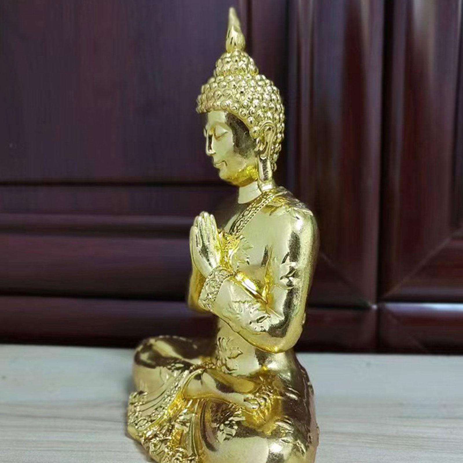 Buddha Statue Resin Buddha Figurine Resin Sculpture for Home Office Tabletop