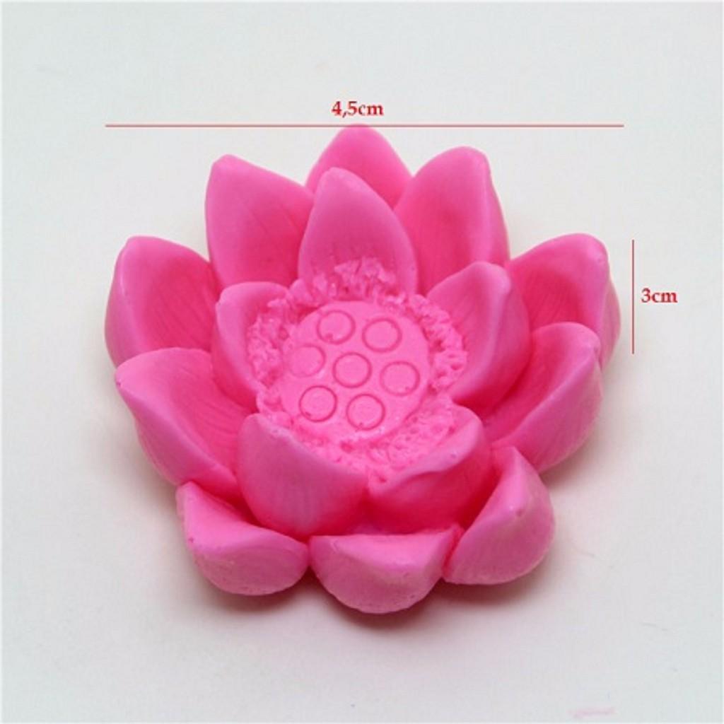Khuôn silicon 3D mẫu sen nở nhụy