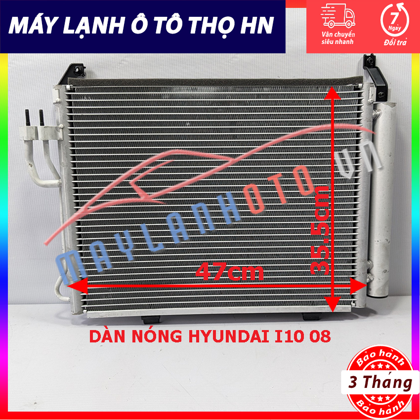 Dàn (giàn) nóng Hyundai i10 đời 2008 Hàng xịn Hàn Quốc (hàng chính hãng nhập khẩu trực tiếp)