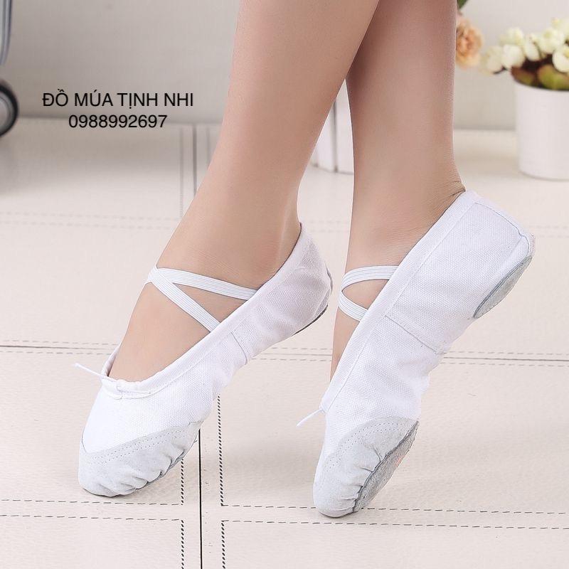 Giày múa ba lê trẻ em và người lớn Size 22-42 | Giày múa ballet | Giày tập múa cổ trang GM07 - Đồ Múa Tịnh Nhi