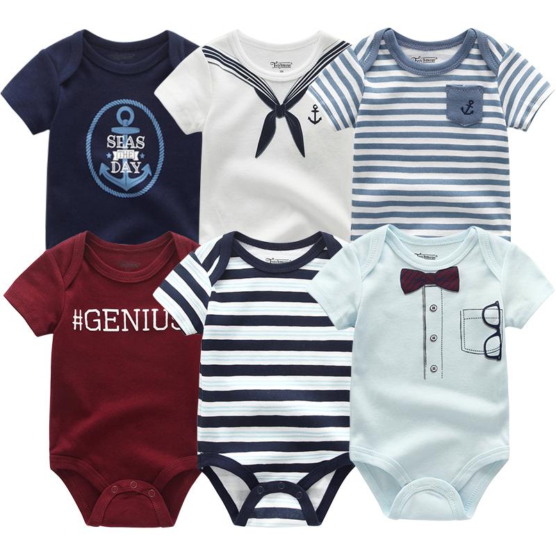 6 Cái/lốc 100% Cotton Cho Bé Bodysuit Sơ Sinh Tay Ngắn Áo Liền Quần Cho Bé Trai Bé Gái Jumpsuit Quần Áo Cơ Thể Bé Phù Hợp Với Bộ