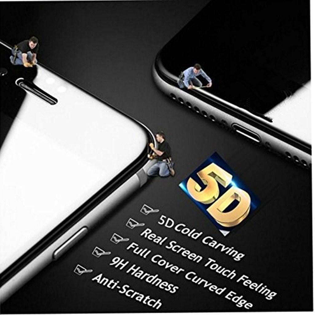 For iPhone 8 Glass Screen Protector,Front+Back Outer Screen Shield,5D Curved Full Coverage Edge to Edge Tempered Glass Screen Protector with Installation Kit