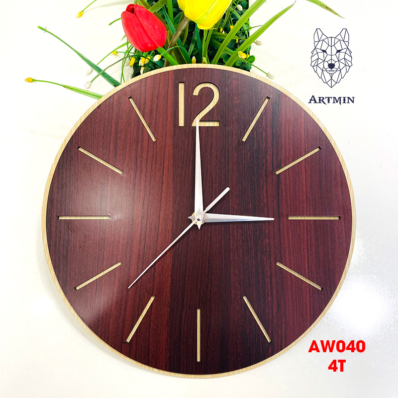 AW040 - Đồng Hồ Gỗ Decor Trang Trí – Đồng Hồ Treo Tường Đẹp 2023