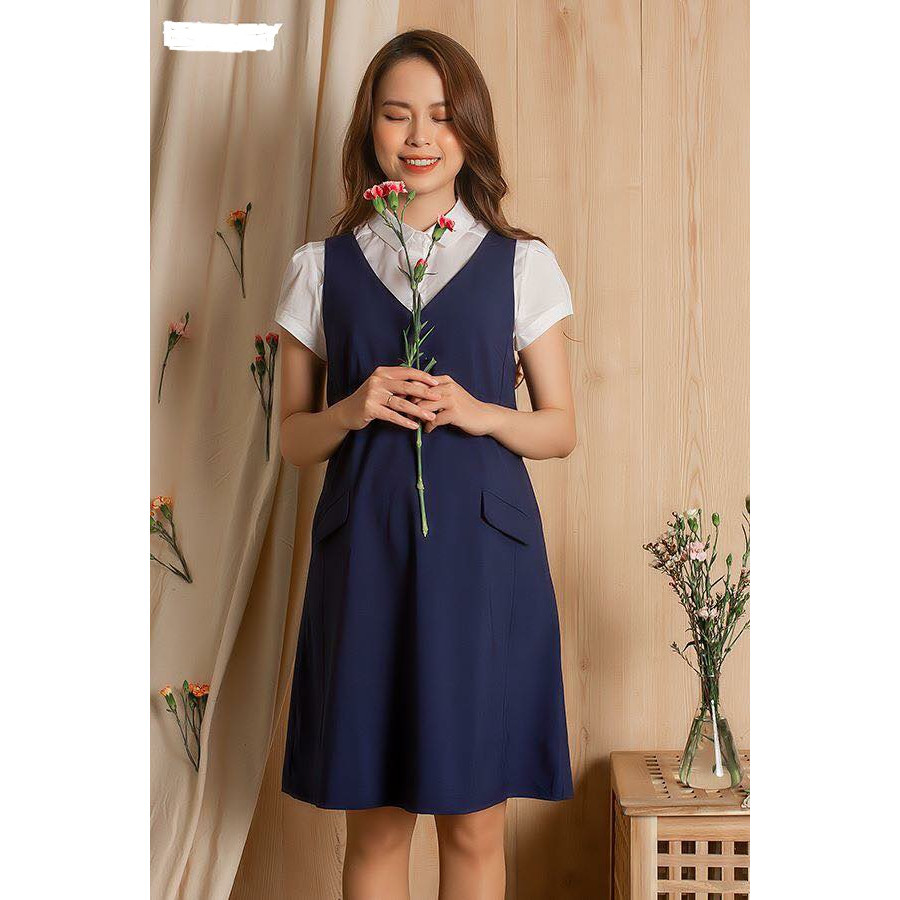 Yếm bầu công sở cổ V