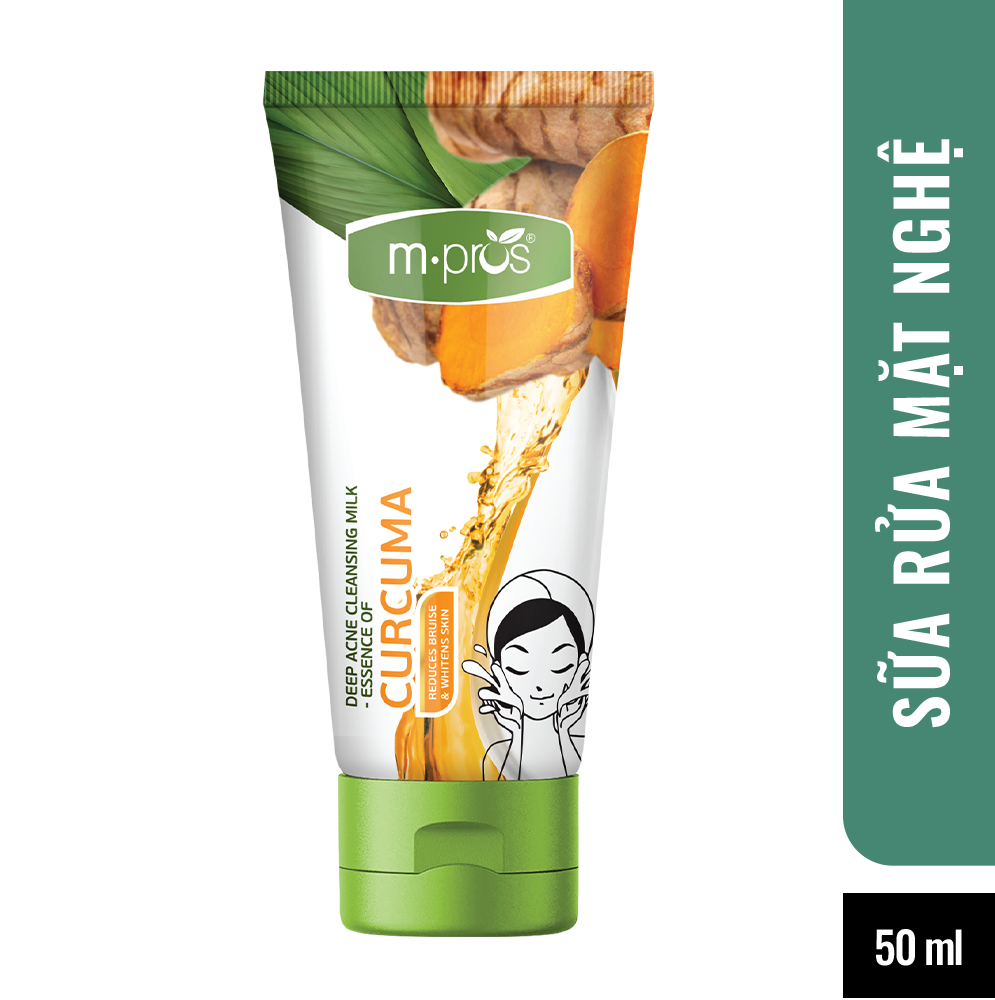 Combo 3 Sữa Rửa Mặt Ngăn Ngừa Mụn Chiết Xuất Nghệ M.pros