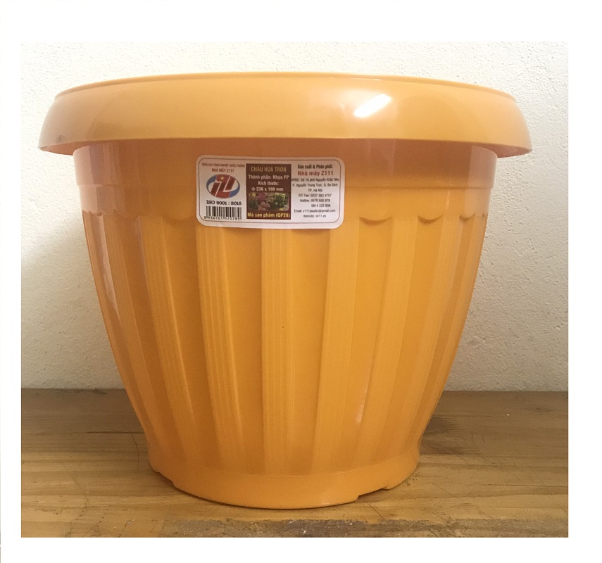 Combo 3 GIỎ SẮT Treo Chậu Hoa Ban Công Hình Tròn - Màu Đen + 3 Chậu Hoa Tròn QP28 -Z111, Kích Thước Fi 326x190mm - Nhiều Màu