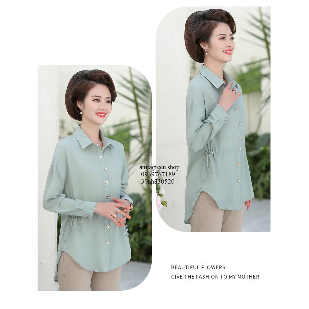 nh830520-SƠ MI NỮ TRUNG NIÊN RÚT EO