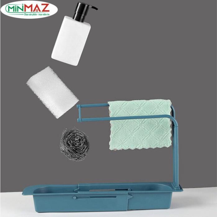 Khay Để Giẻ Rửa Bát, Kệ Đựng Đồ Rửa Chén Bát Gác Bồn Đa Năng, Giá Bồn Rửa Bát tiện ích