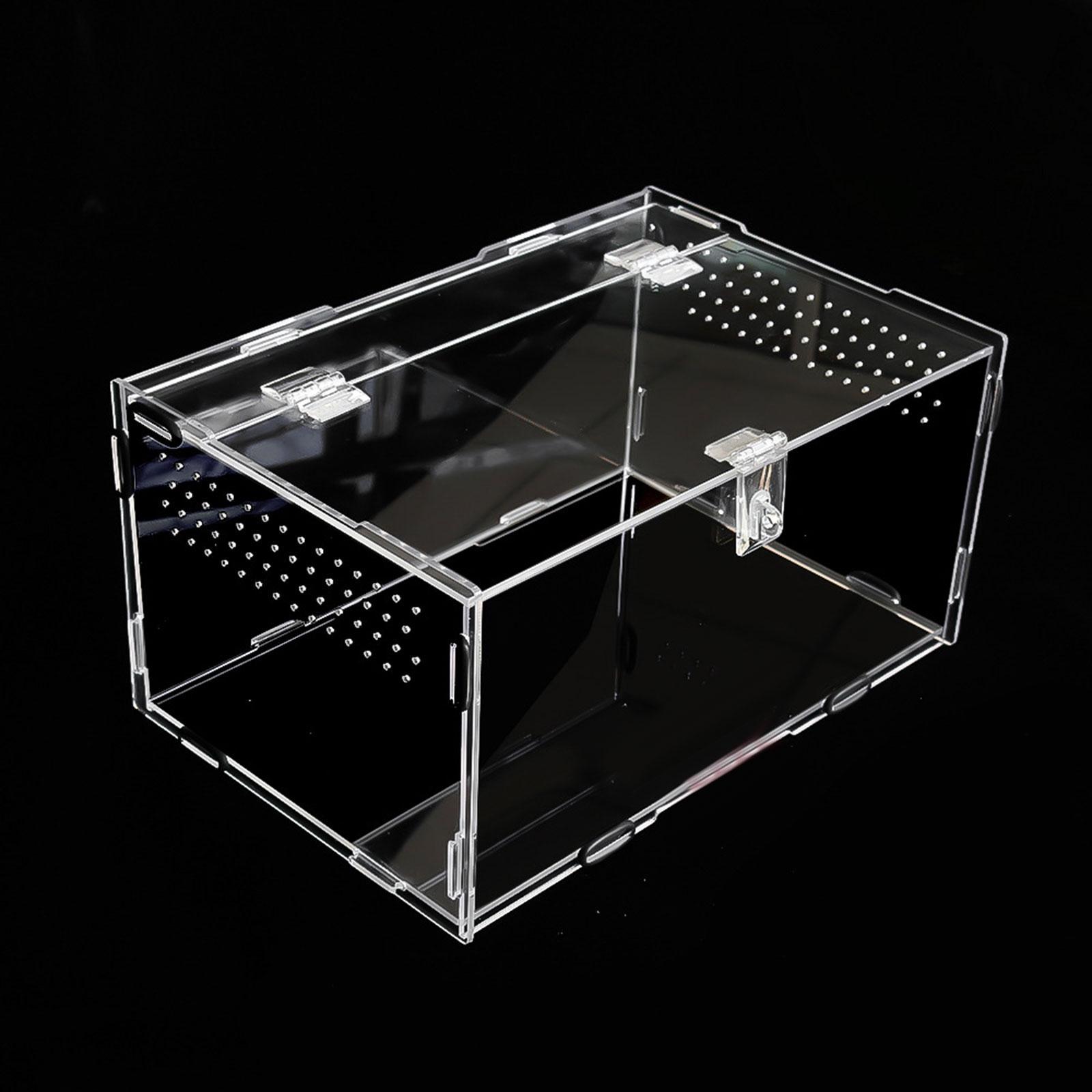 Reptile Breeding Box Portable Hamster Feeding Cage for Isopods Turtle Dragon