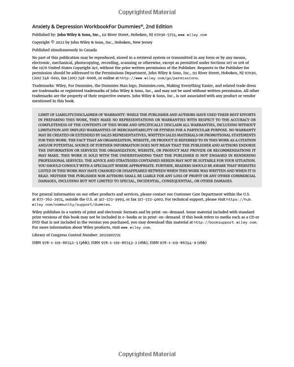 Sách ngoại văn: Anxiety And Depression Workbook For Dummies - 2nd Edition