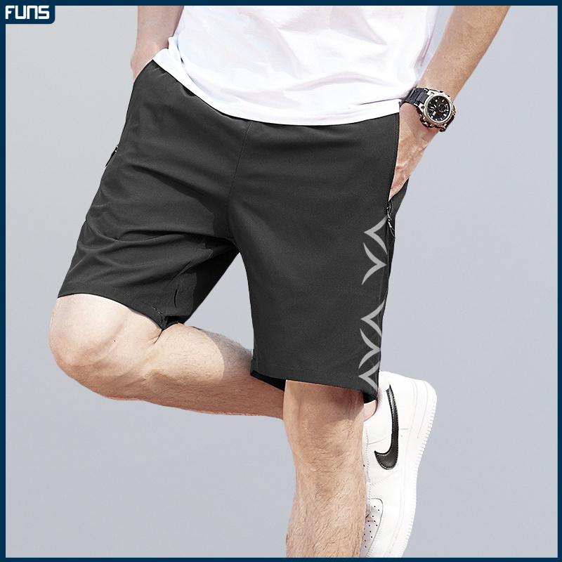 Quần short nam đẹp FUNS mã KC-N dáng lửng thun trơn ngắn vải gió bó phong cách mùa hè mát mẻ
