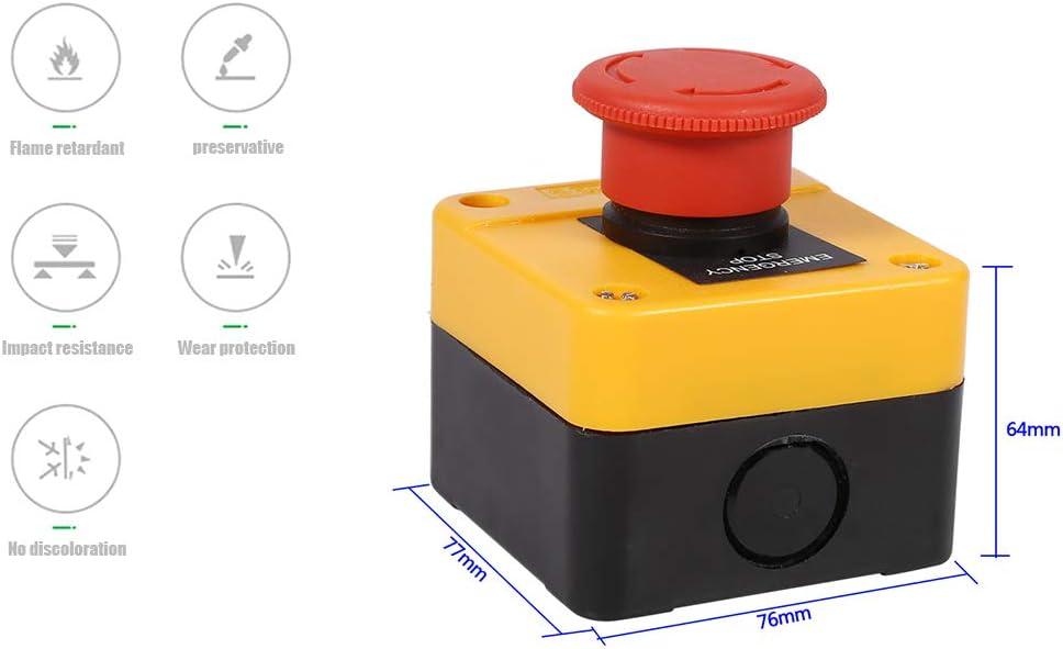 Khóa Dấu hiệu dừng bằng nhựa màu đỏ Trạm nhà khẩn cấp nấm 660V 10A