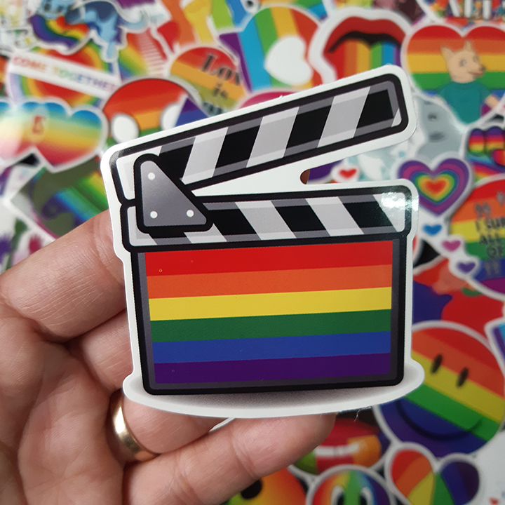 Bộ Sticker dán cao cấp chủ đề CẦU VỒNG LGBT - Dùng dán Xe, dán mũ bảo hiểm, dán Laptop, dán đàn...