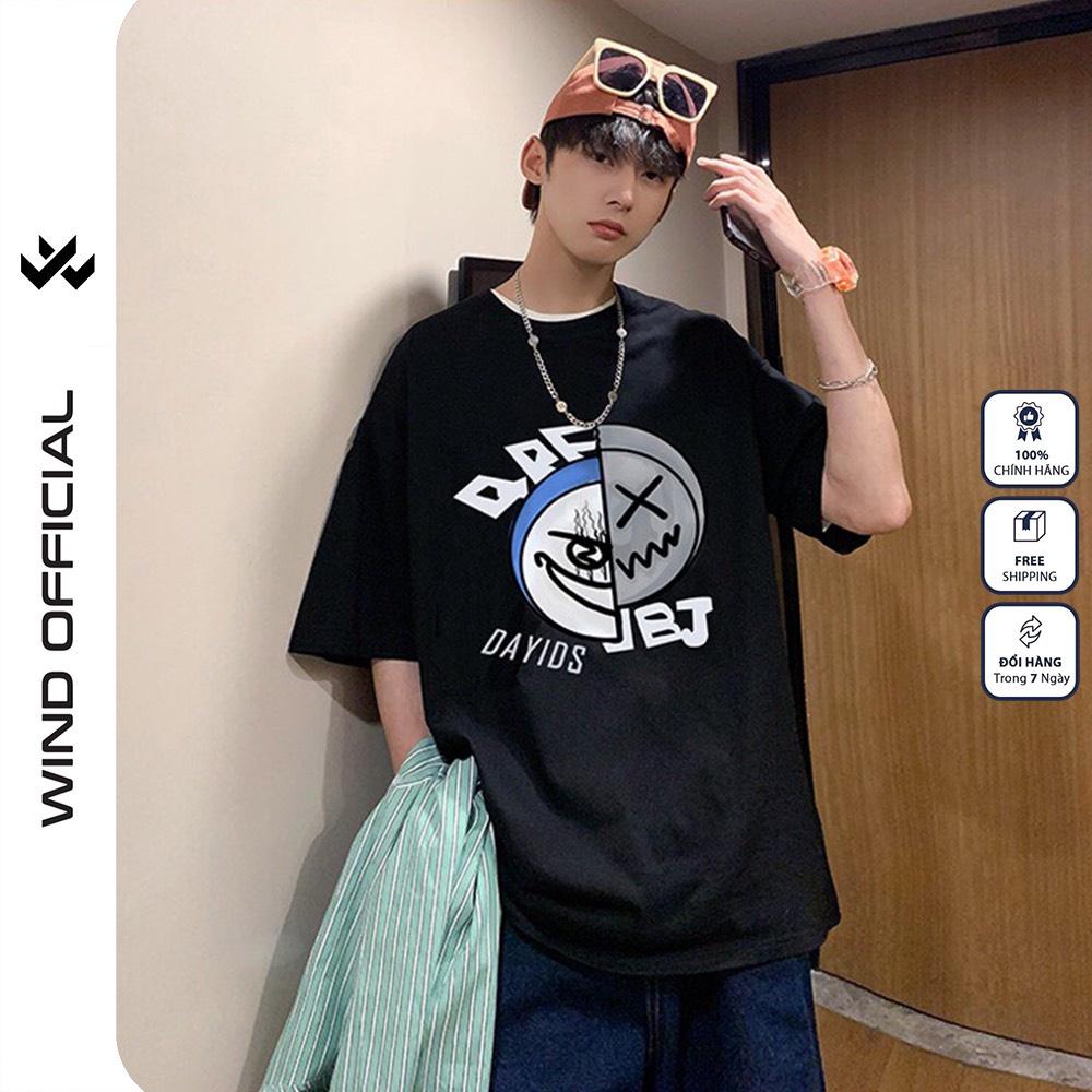 Áo phông unisex form rộng WIND tay lỡ oversize DAYIDS thời trang nam nữ ulzzang