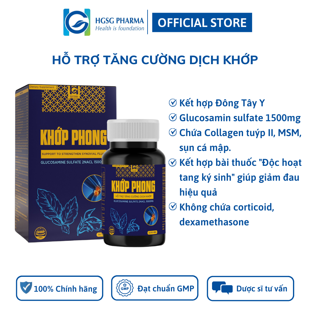 Bộ sản phẩm HGSG Pharma KHỚP PHONG & GINKGO BILOBA EXTRA