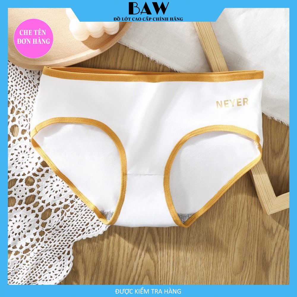 Quần Lót Nữ , Bộ 5 Quần Lót Nữ Cotton Viền Phối Màu,Quần Lót Nữ Đáy May Chống Viêm, Quần Chip Nữ thương hiệu BAW NT141
