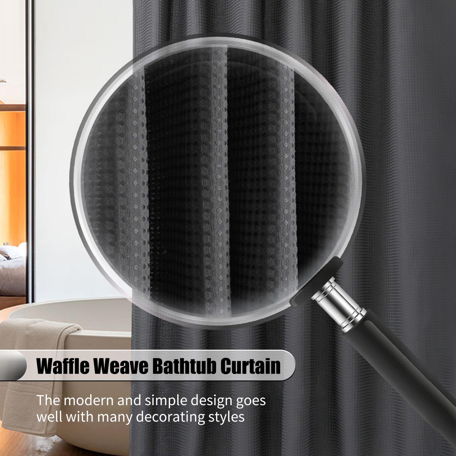 Rèm Phòng Tắm 6 X 6 Ft Bằng Kim Loại Và Móc Treo Không Thấm Nước