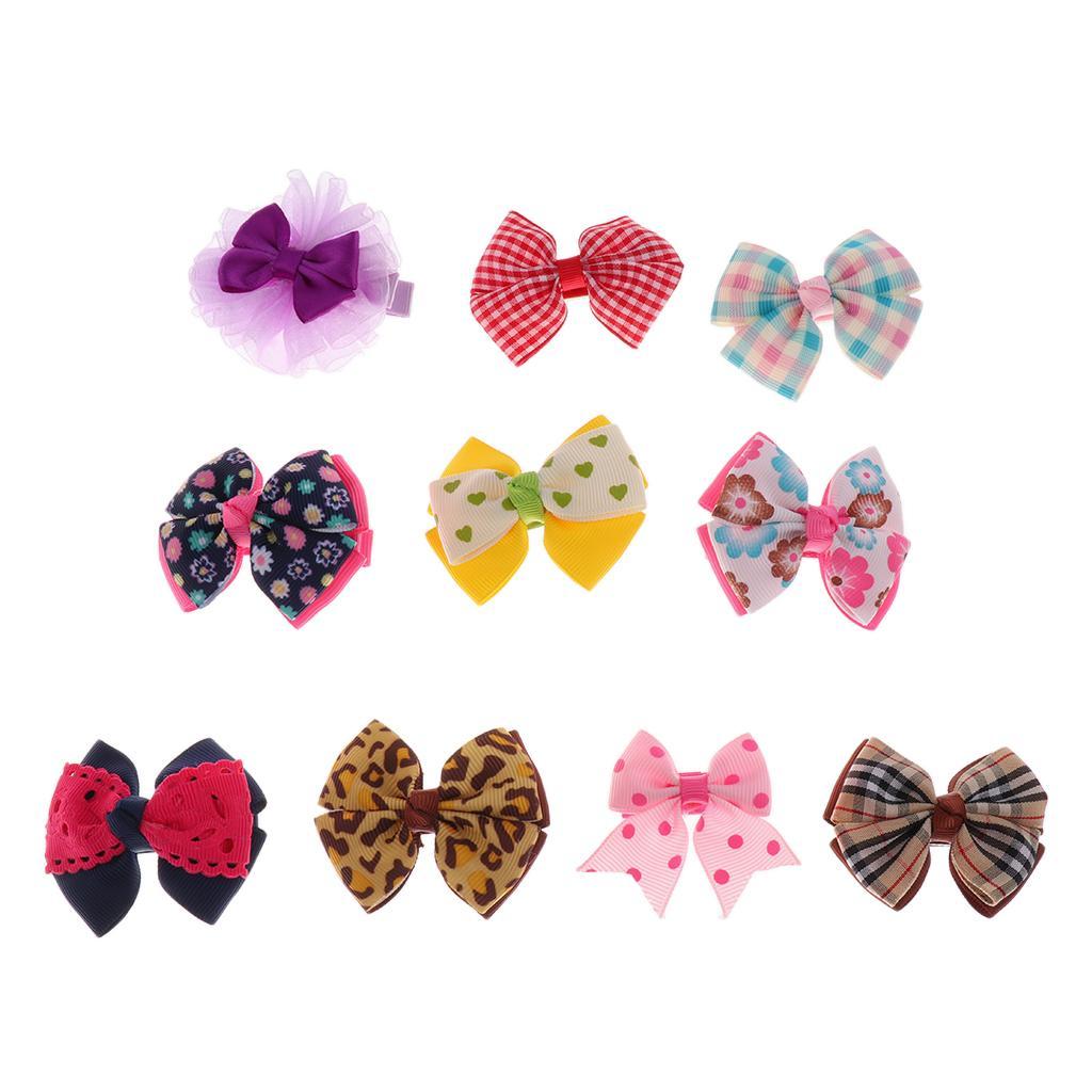 10Pcs/Set Kids Girls Bowknot Hair Clip Princess Hairpin Hair Accessories Party Gifts