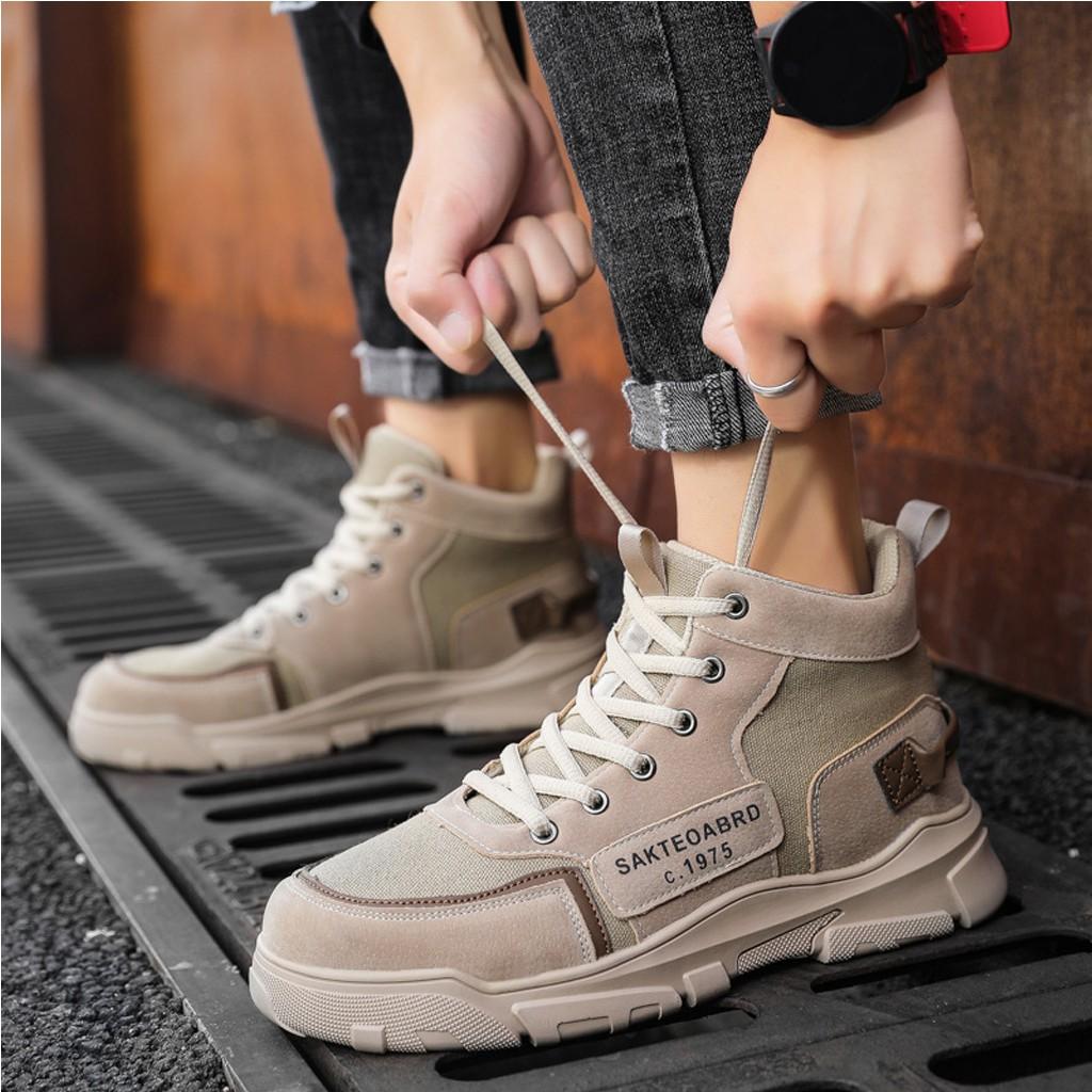 Giày Sneaker Nam TKTMS38 Giày Thể Thao Nam Kiểu Bốt  Thoáng Khí  Cực Kì Êm Chân Size