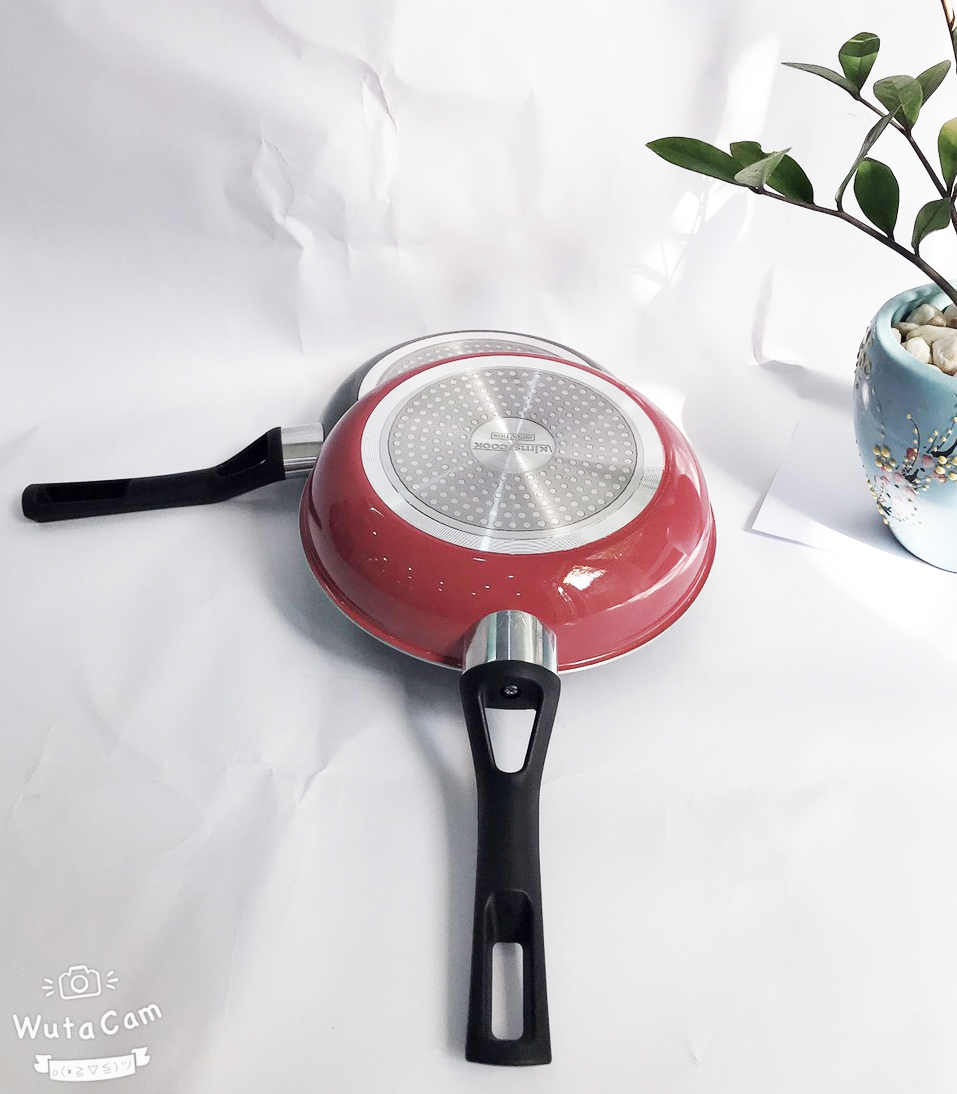 Chảo đáy từ vân đá chống dính Kims Cook 24cm tay cầm chịu nhiệt - tặng 1 sạn dừa - Hàng chính hãng