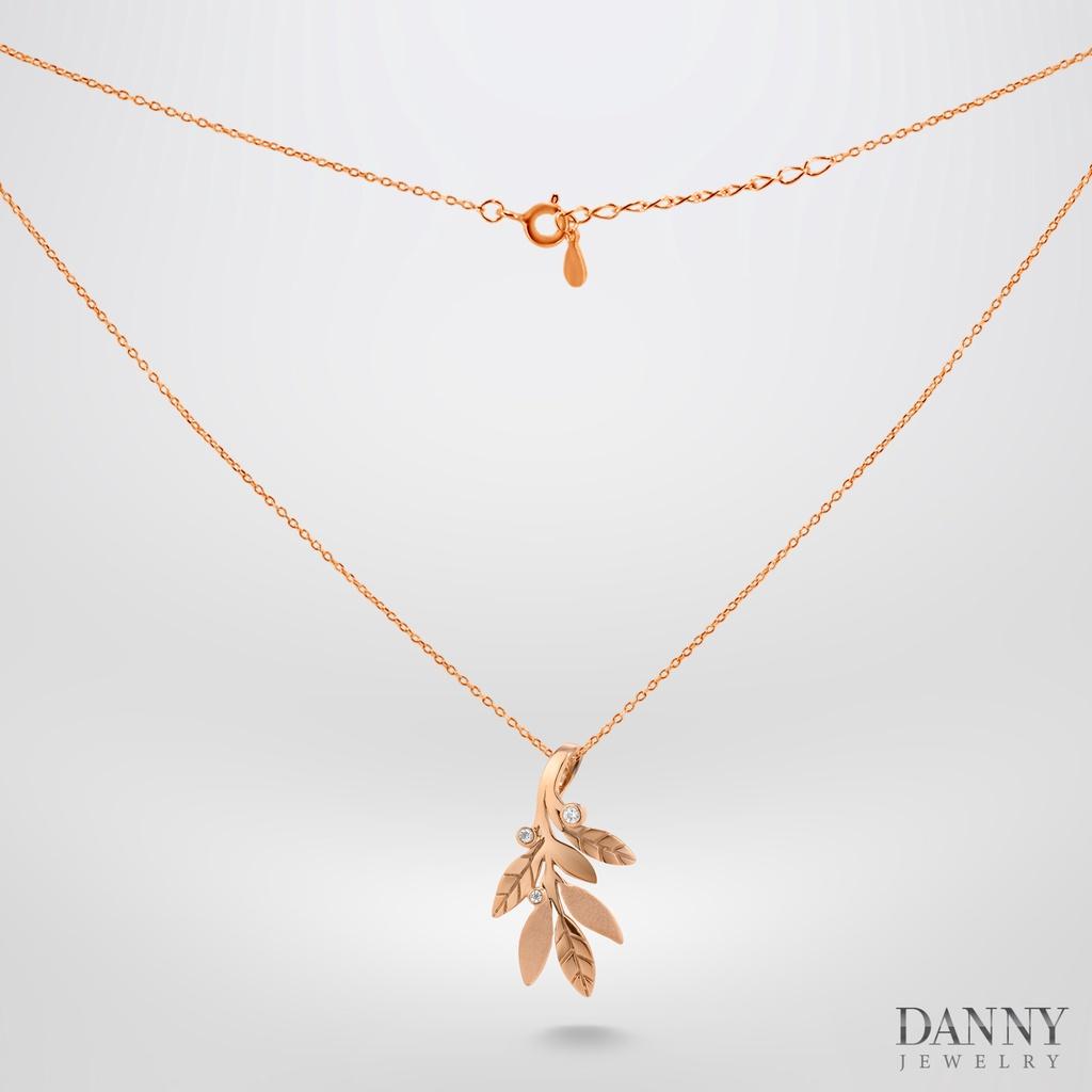 Mặt dây Lá Nguyệt quế- Bạc 925 xi Rhodium/ Vàng - MD012- Danny Jewelry