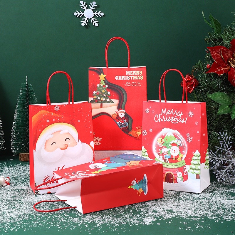 Túi Quà Giáng Sinh Túi Giấy Giáng Sinh Túi Đựng Mùa Giáng Sinh ( 20cm x 11cm x Cao: 27cm)