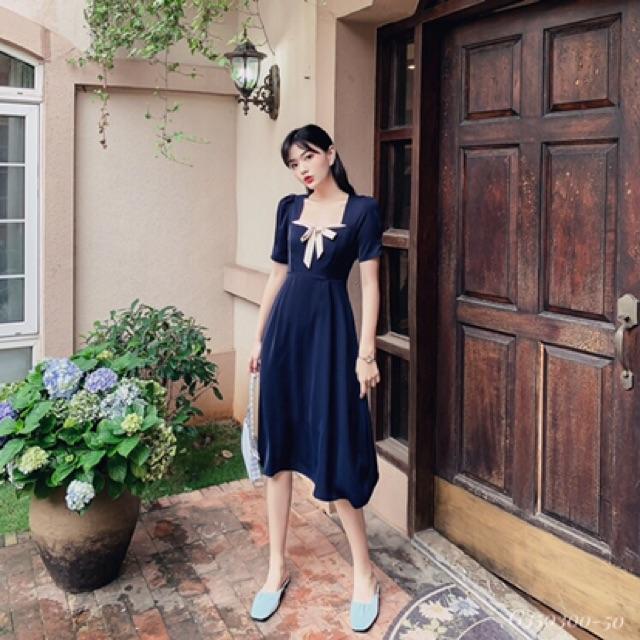 V01 Váy tiểu thư cho con bú sz m-xxl KÈM ẢNH THẬT