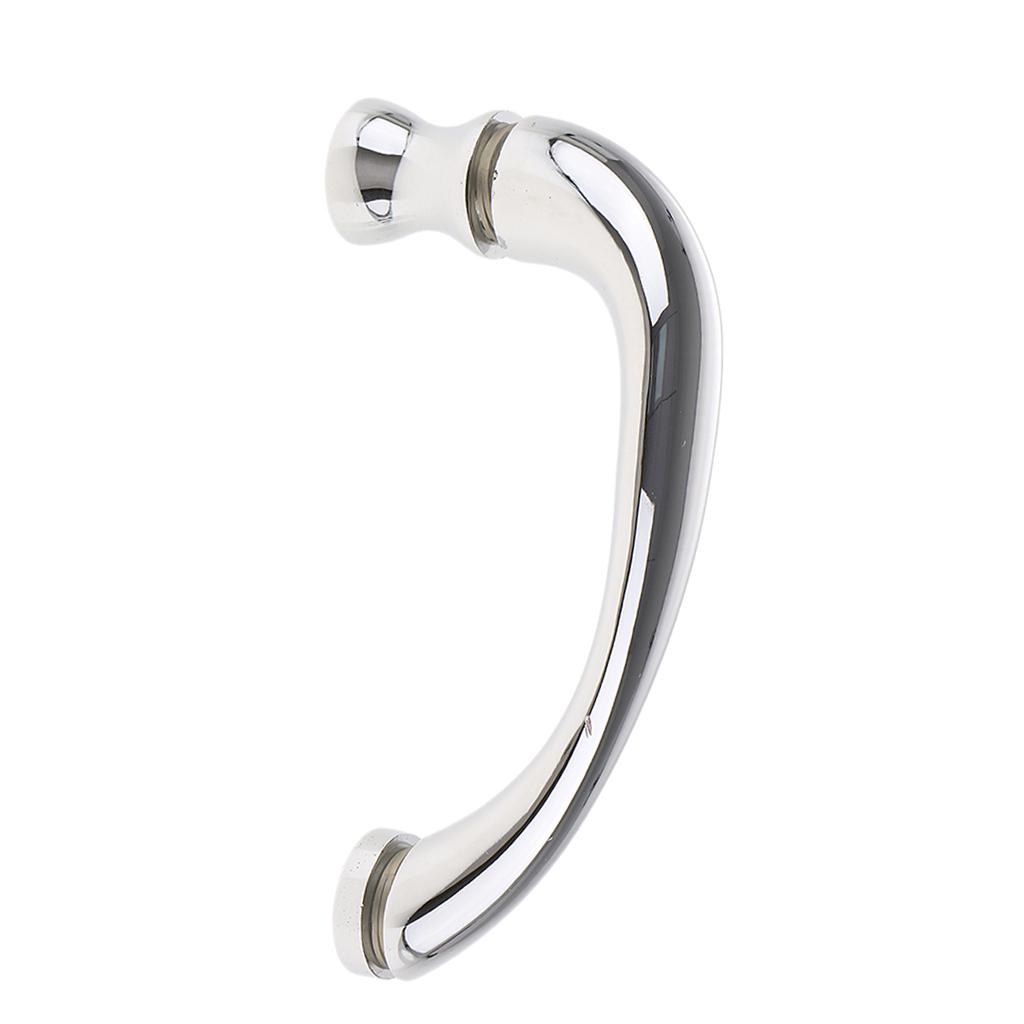 Heavy Duty Metal Door Pull Handle for Bathroom Shower Glass Door Silver #1