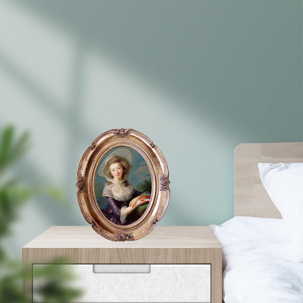Resin Photo Frame Oval Antique Frames for Wedding Gifts Home Decor