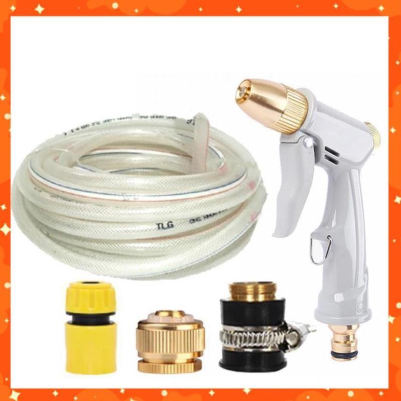 Bộ dây vòi xịt nước tưới cây rửa xe,tăng áp 3 lần, loại 7-10m  206846
