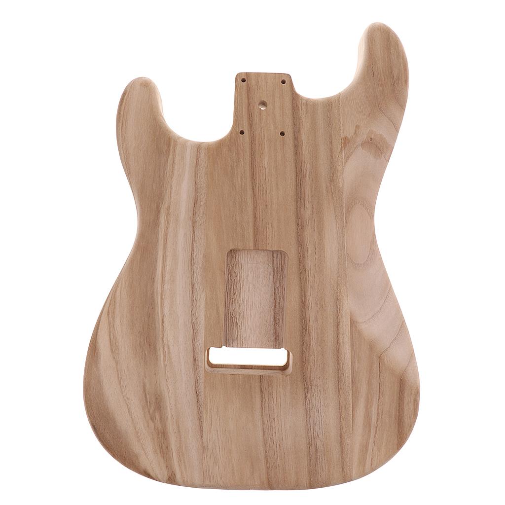 Sunnimix Gỗ Đàn Guitar Điện Cơ Thể Chưa Hoàn Thành Không Phủ Sơn Nhám Cho Tay Guitar Luthier
