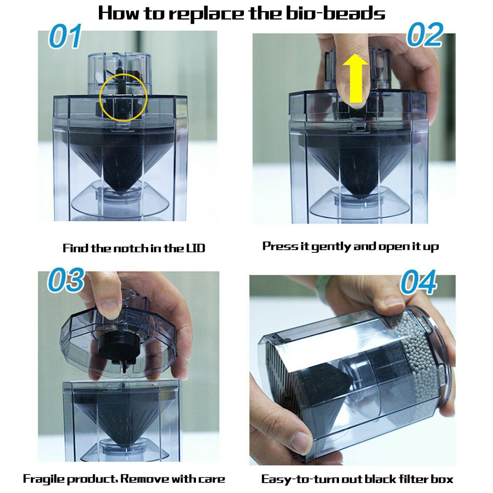 Fish Tank Filter, Fish Stool Suction Collector Fish Tank Automatic Fish Fecal Filter Increase Oxygen & Cleaning Aquarium