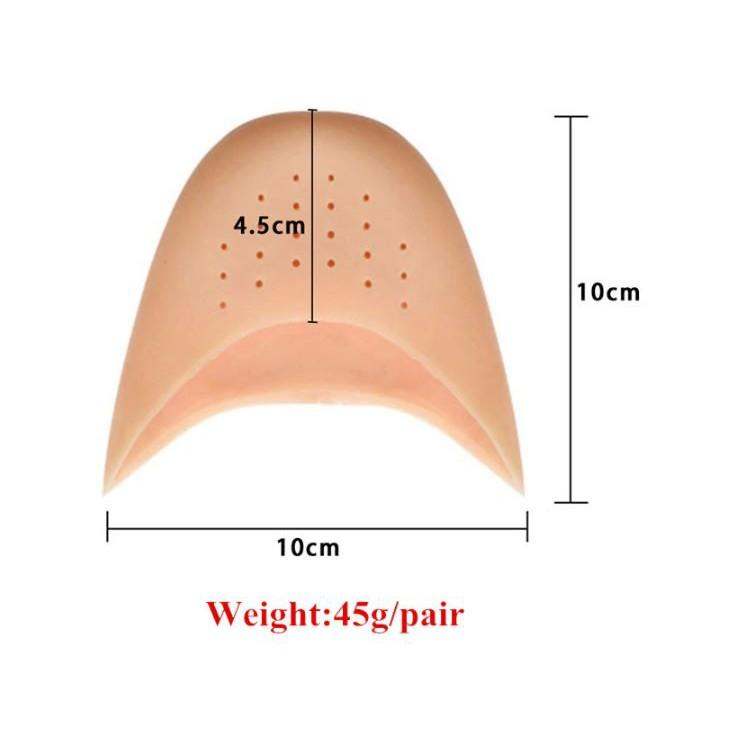 Bộ 2 miếng lót giày silicon có lỗ thoáng khí êm chân loại mũi giày - múa ba lê