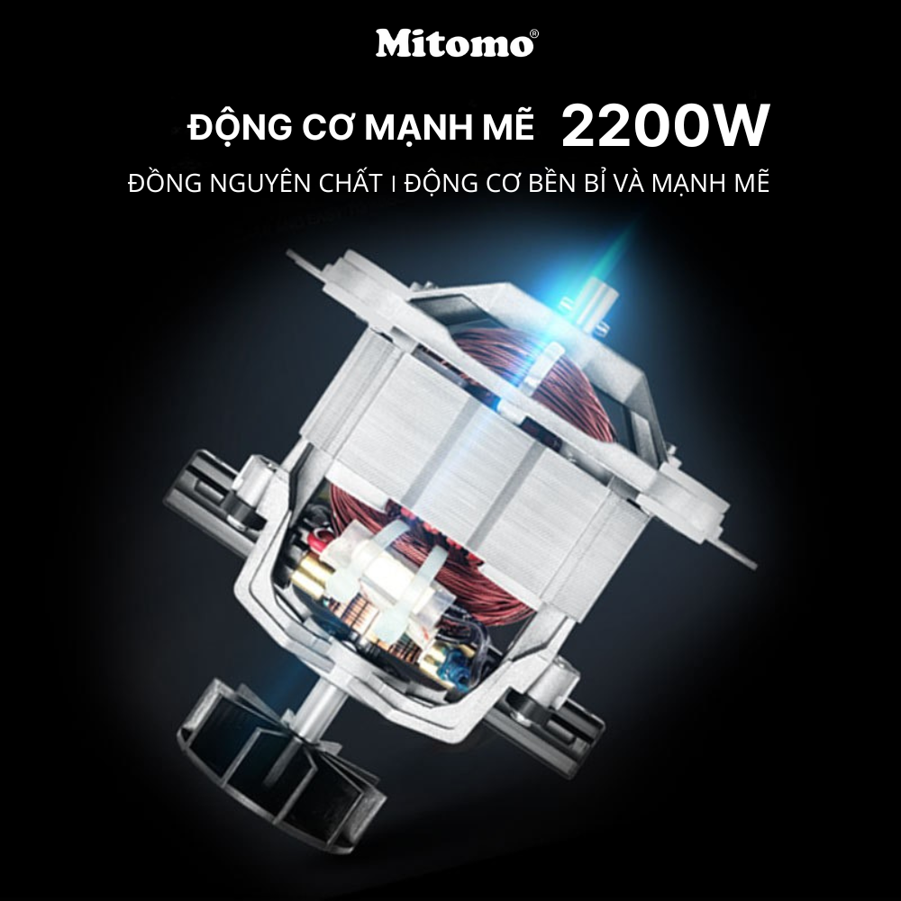 Máy xay sinh tố công nghiệp Mitomo KJ-2200, Công suất 2200W - hàng chính hãng Bảo hành 3 năm