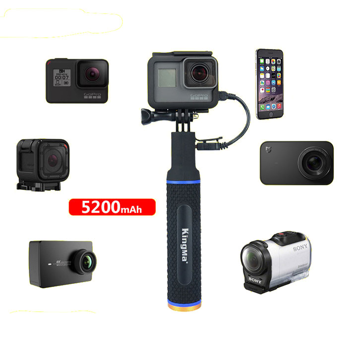 Tay cầm GoPro và Action Cam tích hợp Pin Kingma - Hàng Nhập Khẩu