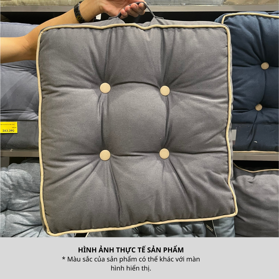Đệm vuông ngồi bệt, nệm lót ghế ngồi văn phòng IMMY chất liệu sợi tổng hợp, màu xám | Index Living Mall - Phân phối độc quyền tại Việt Nam