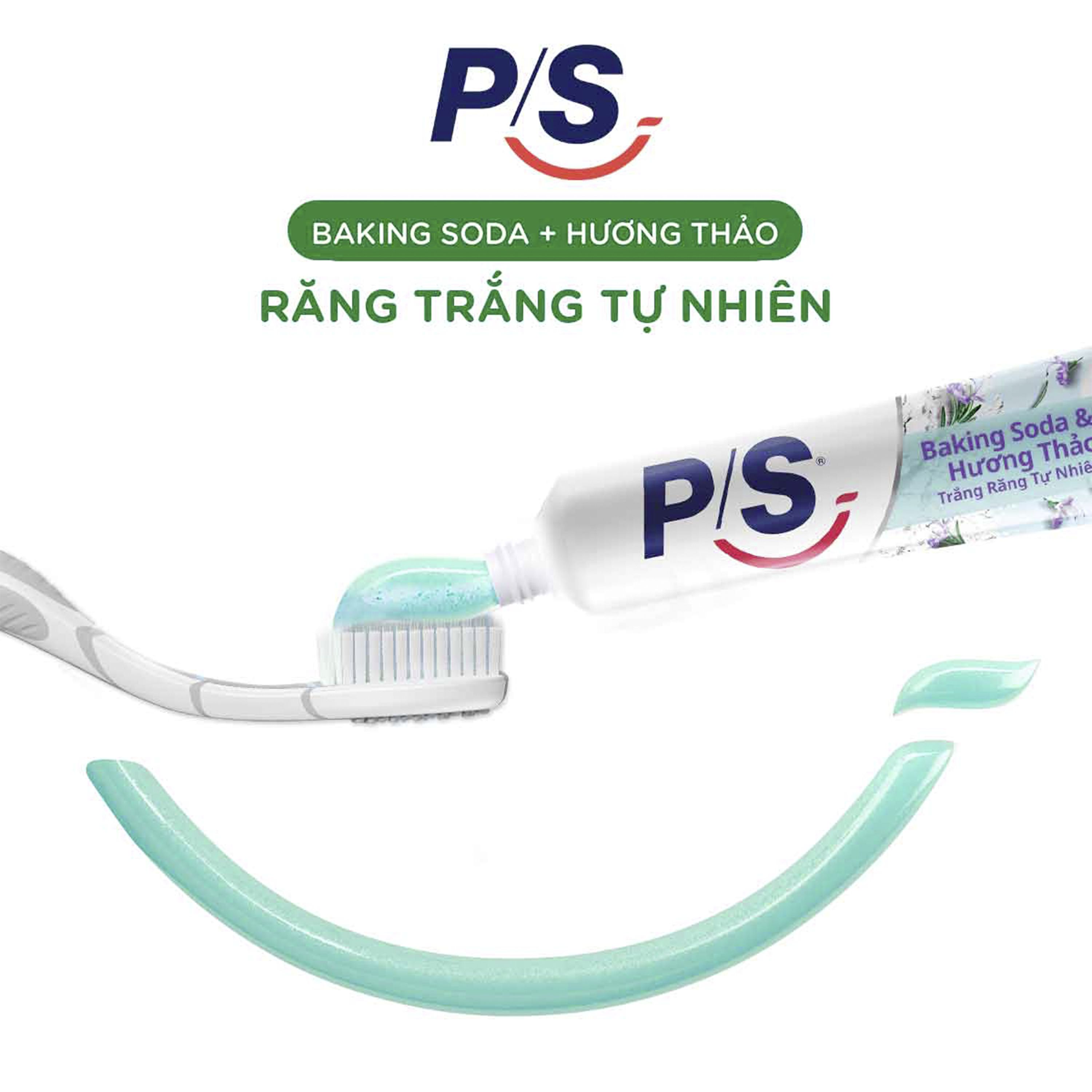 Bộ 3 Hộp Kem Đánh Răng P/S Thiên Nhiên Baking Soda - Hương Thảo Trắng Răng Tự Nhiên 230G