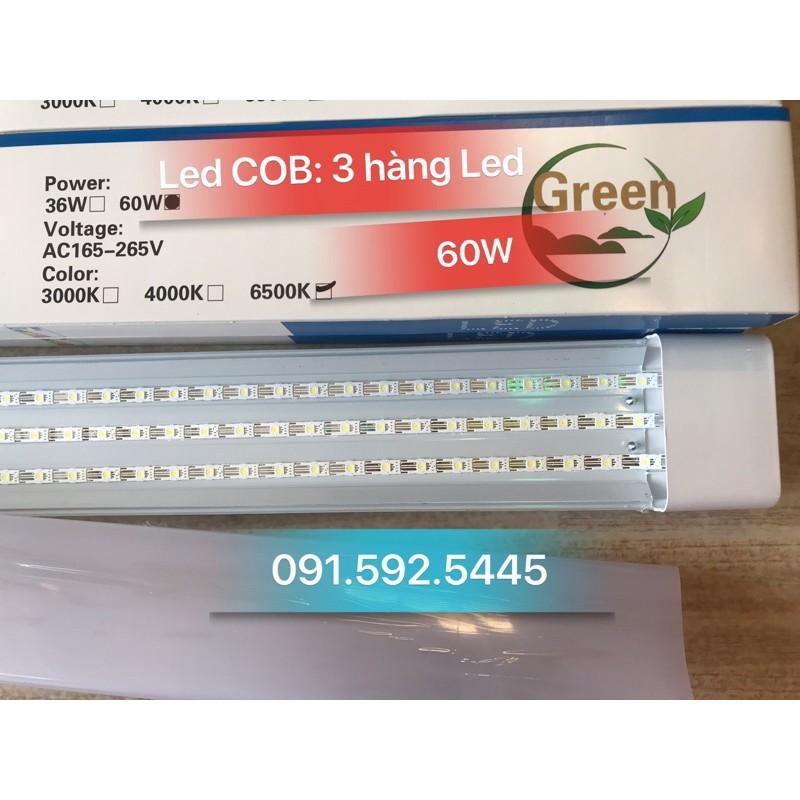 Đèn Tuýt Led Bán Nguyệt 1.2m Đầu Vuông 60W(Đủ Công Suất) Siêu Sáng. Chuẩn 3 Hàng Led