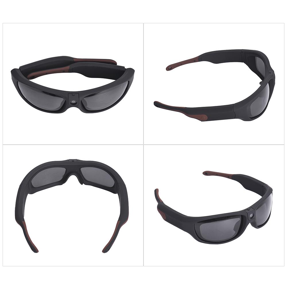 Kính Mát Camera Mini FHD 1080P IP55 Chống Nước Thể Thao Ngoài Trời UV400 Đeo Kính Mắt Đầu Ghi Hình Hành Động Kính Camera