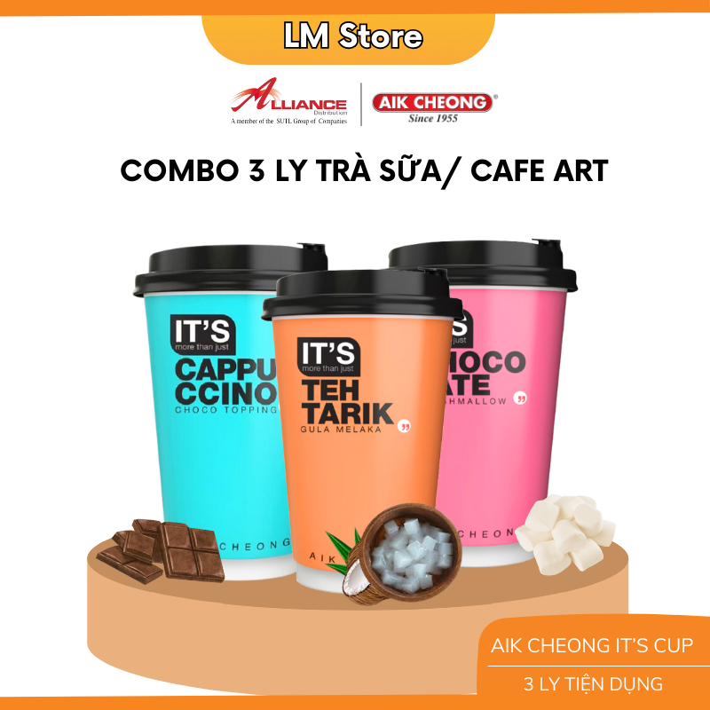Set 3 ly đồ uống Aik Cheong - It's Cup