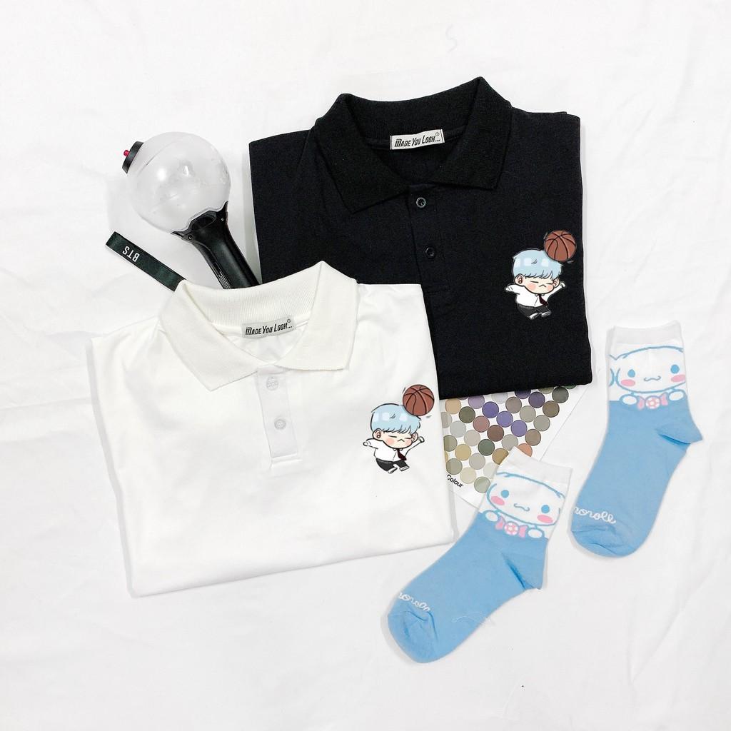 Áo Polo Có Cổ Tay Lỡ Unisex SUGA BÓNG RỔ