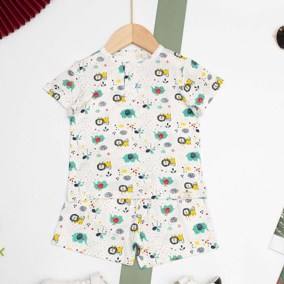 Bộ Sơ Sinh 2 Cúc Ngắn Tay Bé Gái BSS2302 Thương Hiệu Litibaby Size 9M-36M,Từ 7-15kg