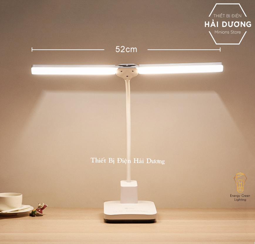 Đèn Bàn LED 2 Đầu Chiếu Sáng DB-1928 - 3 Chế Độ Ánh Sáng - Xoay 180 Độ Thay Đổi Góc Chiếu Sáng Linh Hoạt - Có Video