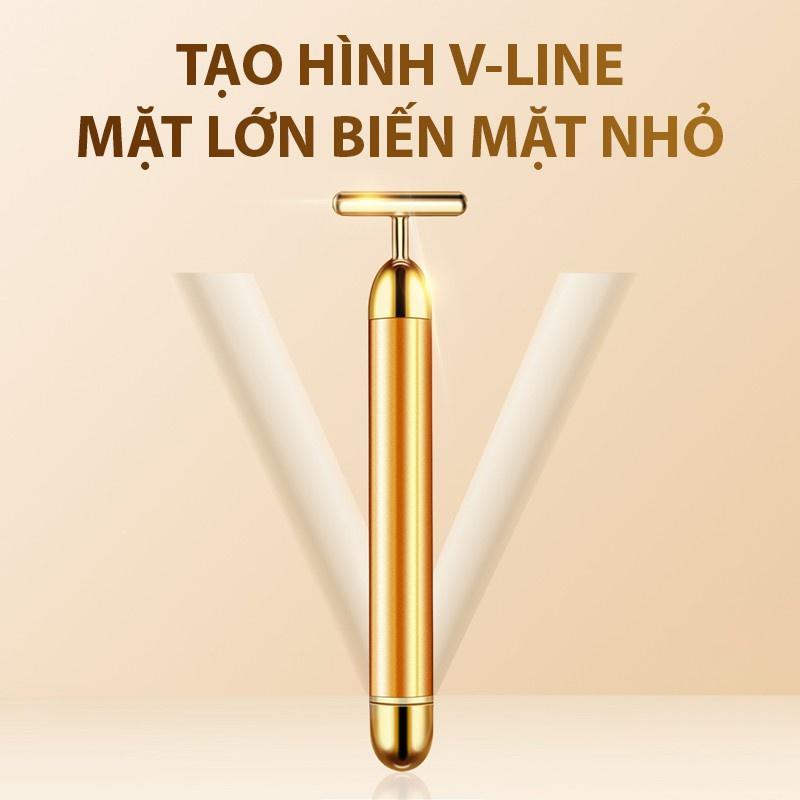 [Hàng có sẵn] Thanh lăn mặt massage làm đẹp và chăm sóc cho da mặt hình chữ T 14.3x3.4x1.6cm (Hàng Chính Hãng)