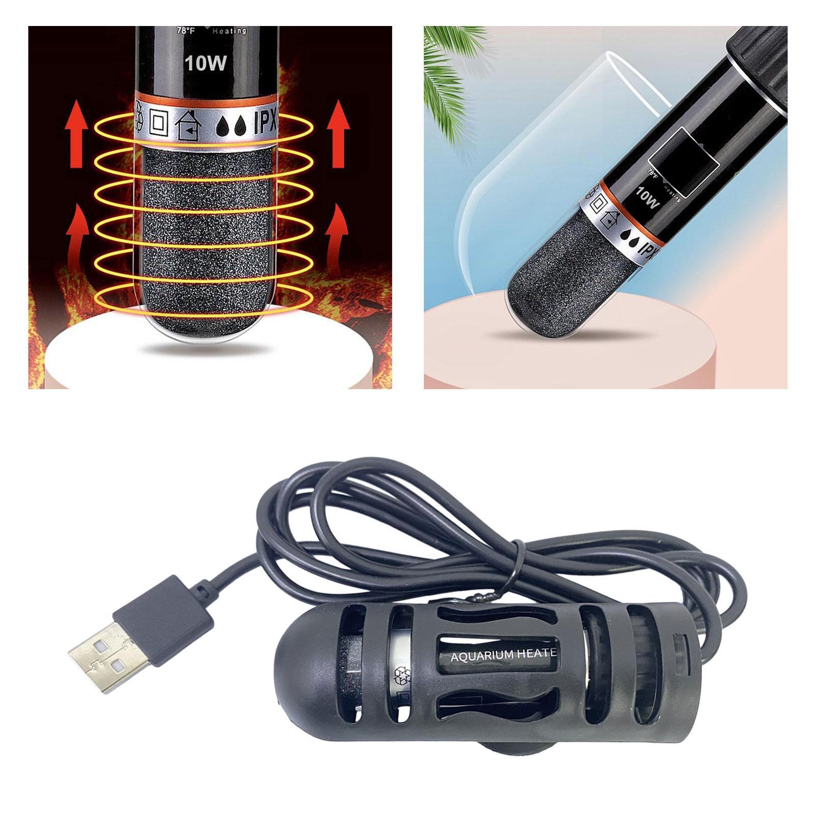 Aquarium Heater Small Fish Tank Heater Digital Display Auto Heating Tool for Pet Drinking Waterer Reptile Aquatic Terrarium