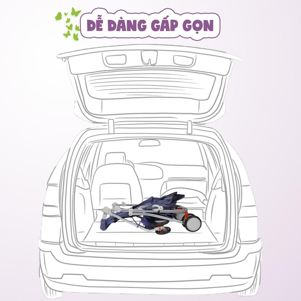 Xe đẩy em bé Mastela A2 khung Aluminum cao cấp siêu nhẹ - Xe đẩy gấp gọn cho bé từ sơ sinh bảo hành 12 tháng